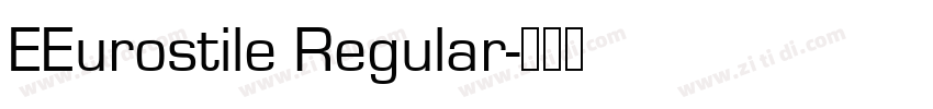 EEurostile Regular字体转换